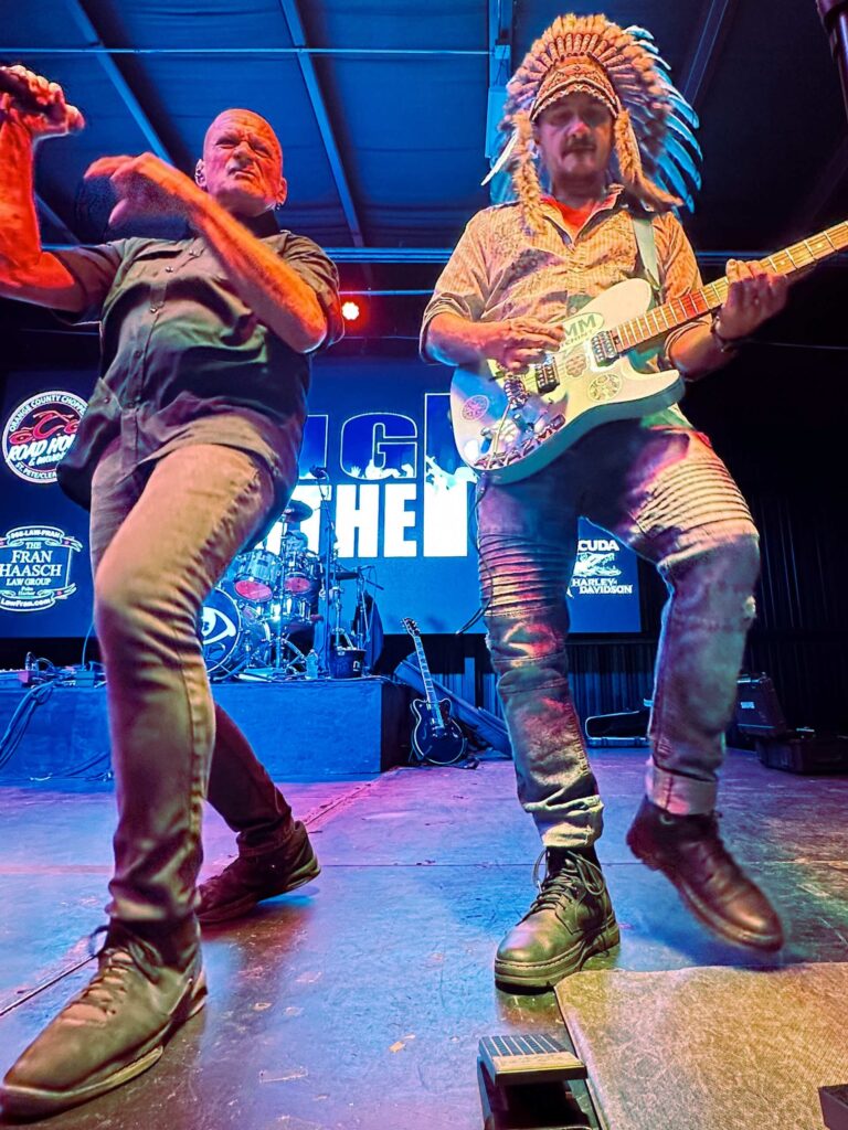 Markus and Dave rocking out on stage